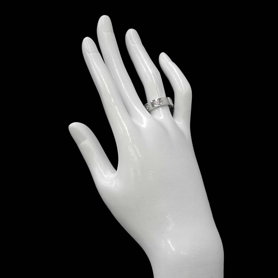 Cartier（カルティエ） ラブ #52 リング ハーフ ダイヤ 3P K18 WG