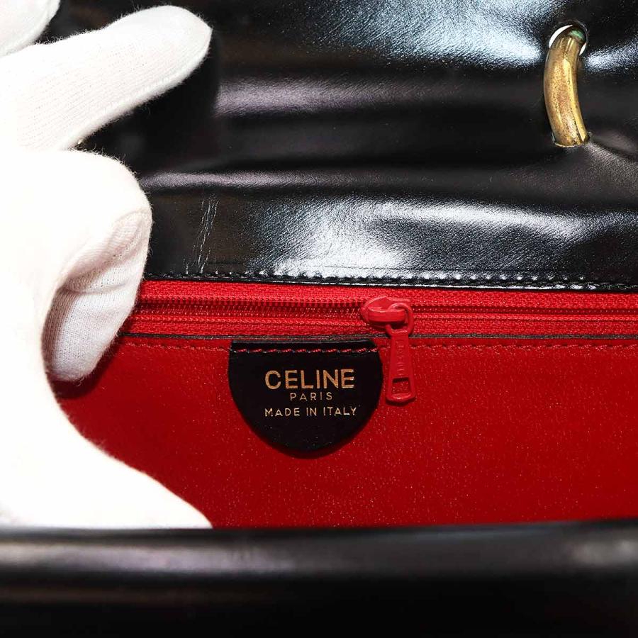CELINE（セリーヌ） 美品 ダブルフラップ ハンド バッグ レザー