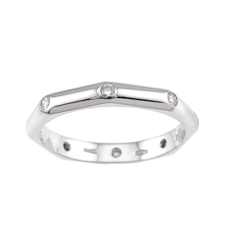 BVLGARI（ブルガリ） オクタゴナル 15号 リング ダイヤ 8P K18 WG