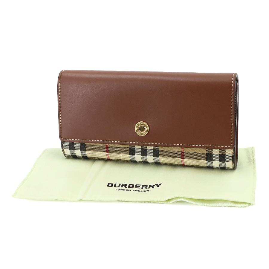 BURBERRY（バーバリー） 新品同様 ノバチェック 二つ折り 長財布 PVC