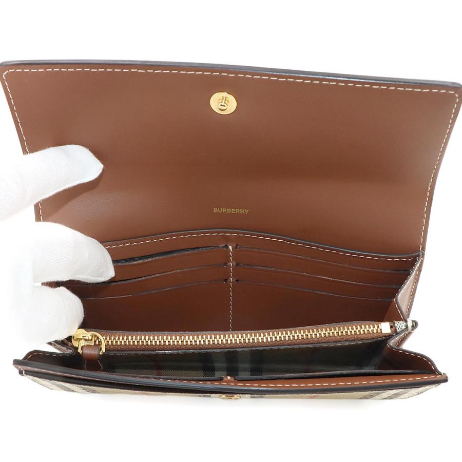 【美品】Burberry バーバリー 長財布 二つ折り レザー ノバチェック BURBERRY（バーバリー） 新品同様 ノバチェック 二つ折り 長財布 PVC