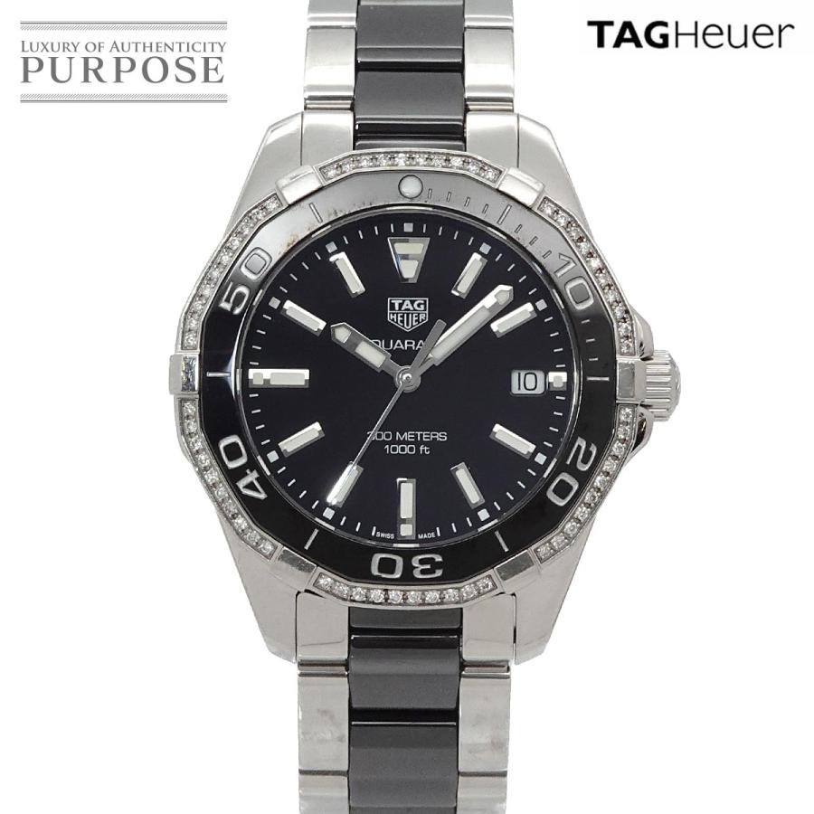 タグホイヤー TAG Heuer アクアレーサー WAY131G レディース 腕時計 ダイヤベゼル デイト ブラック クォーツ ウォッチ Aqua racer 90341925 | TAG HEUER