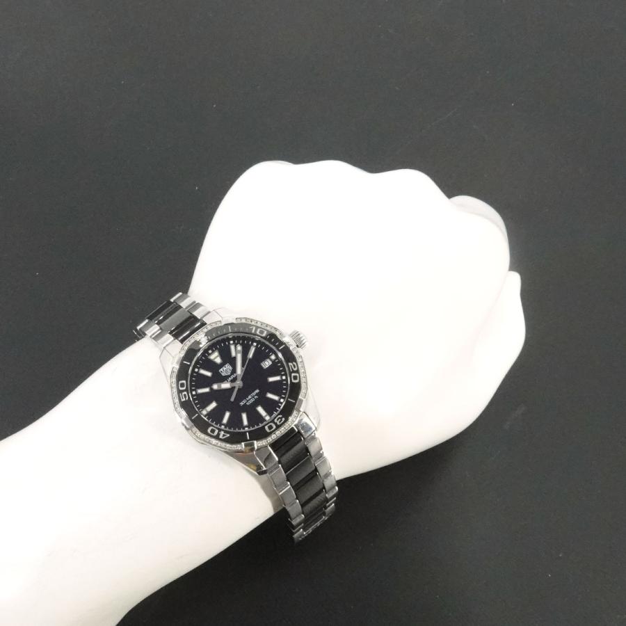 タグホイヤー TAG Heuer アクアレーサー WAY131G レディース 腕時計 ダイヤベゼル デイト ブラック クォーツ ウォッチ Aqua racer 90341925 | TAG HEUER | 02