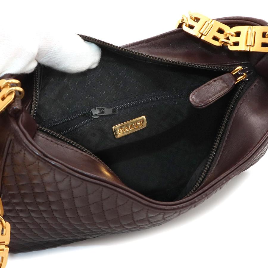 Bally（バリー） 新品同様 BALLY Bチェーン ショルダー バッグ レザー