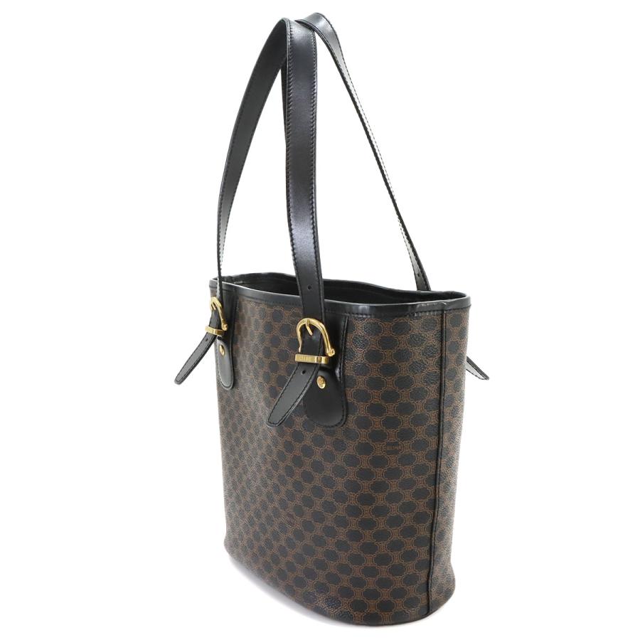CELINE（セリーヌ） マカダム トート バッグ PVC レザー ブラック