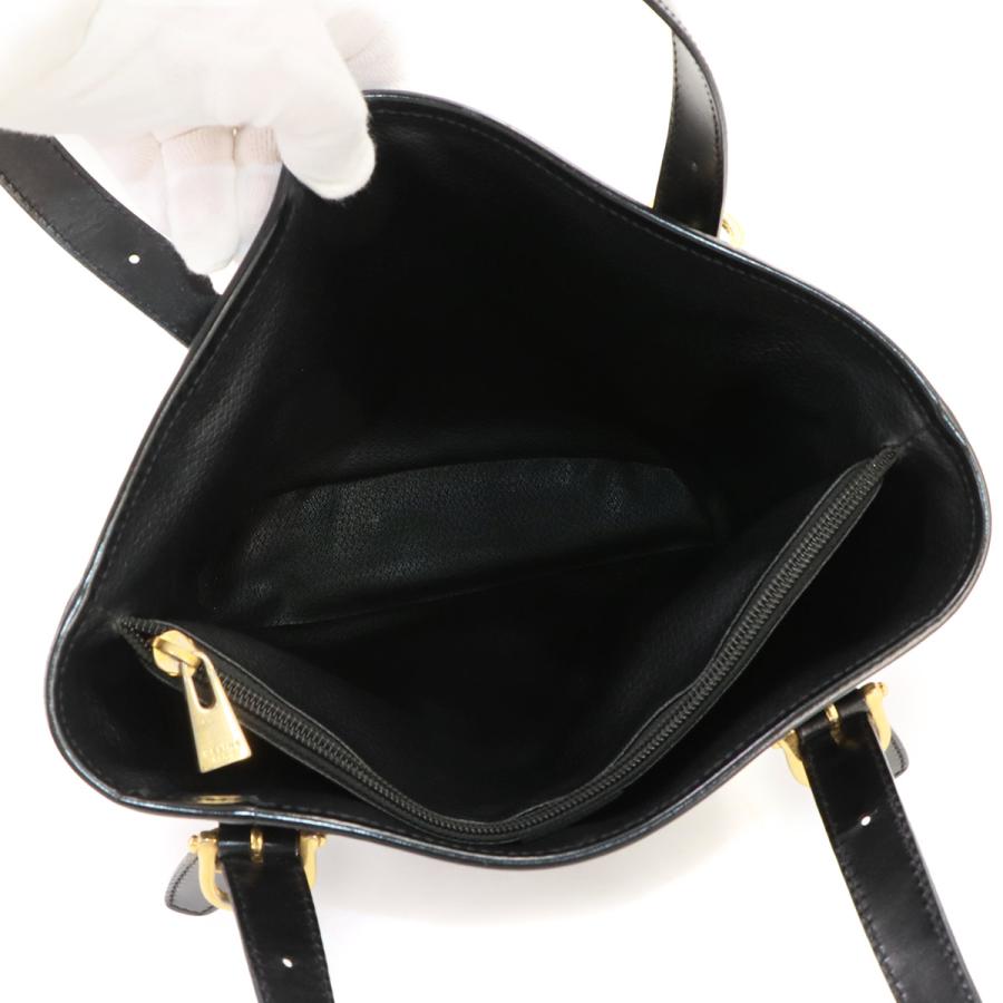 CELINE（セリーヌ） マカダム トート バッグ PVC レザー ブラック