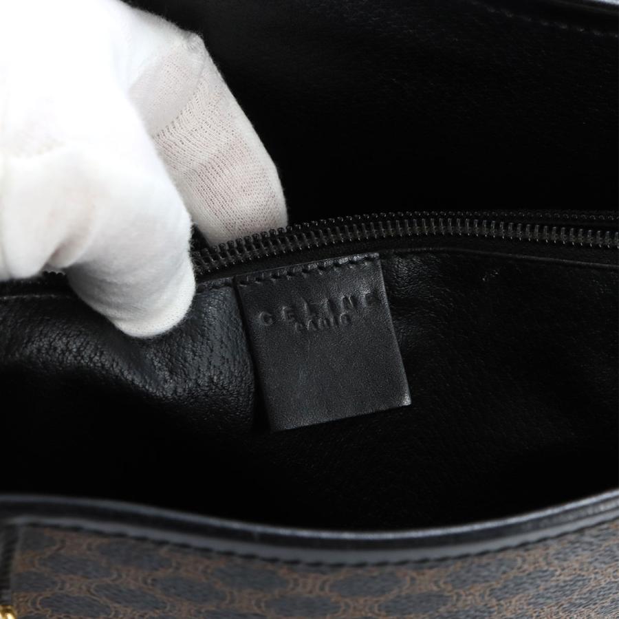 CELINE（セリーヌ） マカダム トート バッグ PVC レザー ブラック