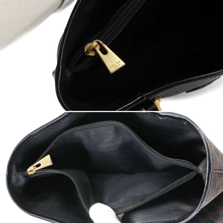 CELINE（セリーヌ） マカダム トート バッグ PVC レザー ブラック