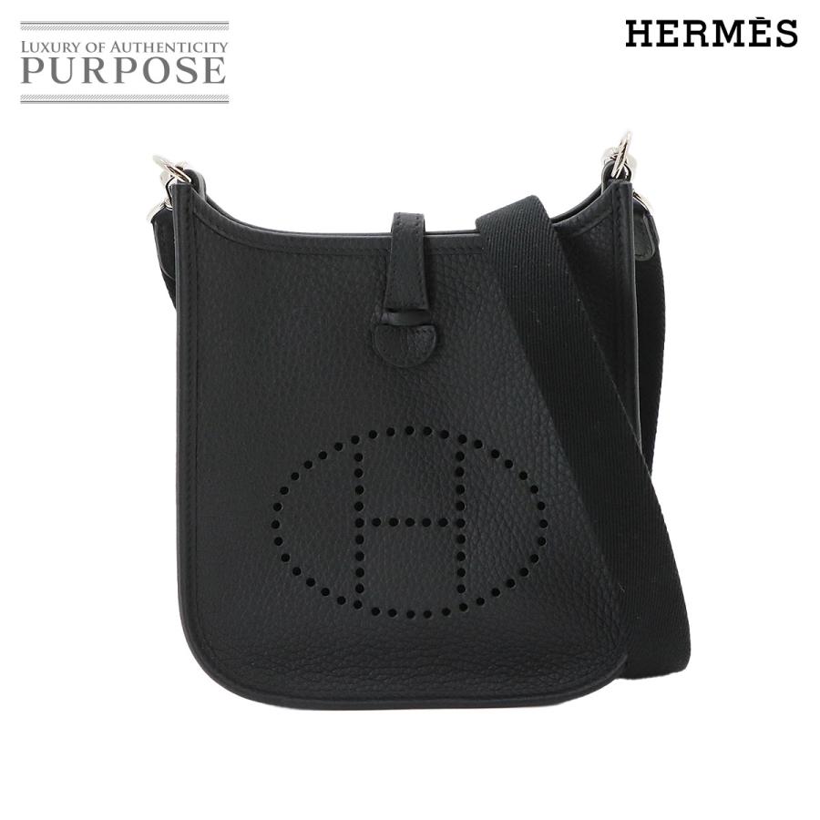 미사용 展示品 エブリン アマゾン TPM エルメス HERMES ショルダー バッグ トリヨンクレマンス ブラック G刻印 90347038