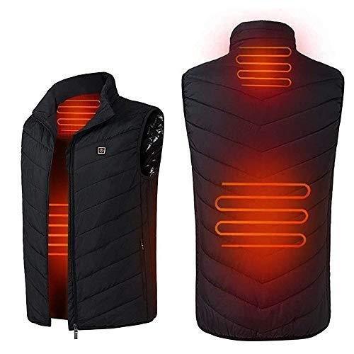 ヒーター内蔵ベスト 男女兼用 首後部と背中の2箇所 3段階の温度調整 スイッチ1つで簡単操作 Usb加熱 薄くて軽 100 品質保証