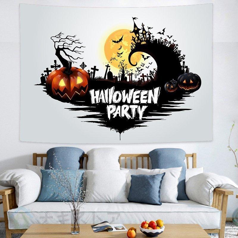 ハロウィン イラスト タペストリー 飾り ハロウィーン おしゃれ 大きい 大判 パーティグッズ 室内装飾 Pd52 Purpure 通販 Yahoo ショッピング
