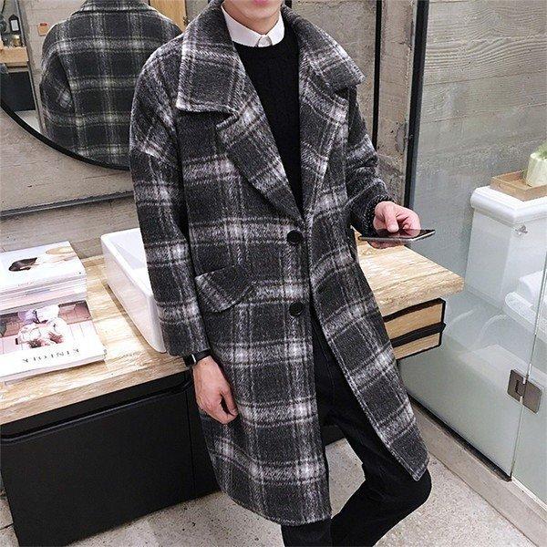 通販 チェスターコート チェック柄 メンズ コート アウター スリム ビジネスコート チェックコート ロングコート ビジネス メンズ チェスターコート チェック柄 チ ロングコート ビジネス コート アウター Hermandad Estrella Org