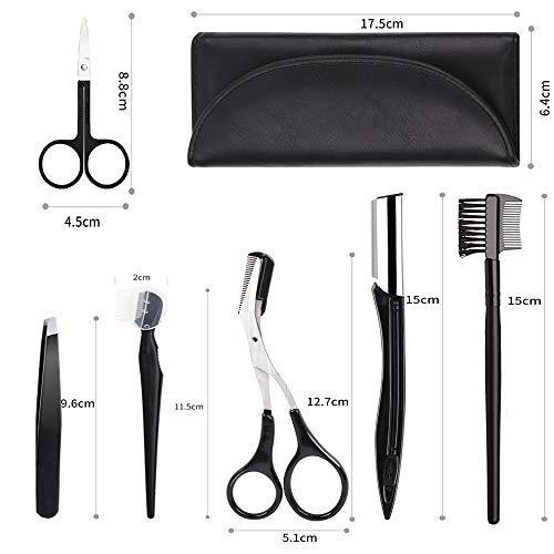 眉毛セット 6点セット 眉用キット 眉はさみ 眉毛ピンセット カミソリ 眉メイクアップ道具 ケース付き レディース メンズ ブラック B087gfy8ys Purrbase 通販 Yahoo ショッピング