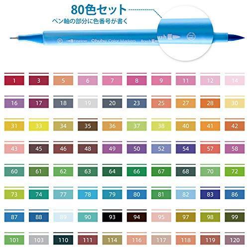 Ohuhu アートマーカーペン 80色 筆先 水彩ペン 水性 ふで 極細 ブラッシュ 子供用 イラスト 手帳 色塗り 塗り絵 カード 収納ケース付き B087wjk4kh Purrbase 通販 Yahoo ショッピング