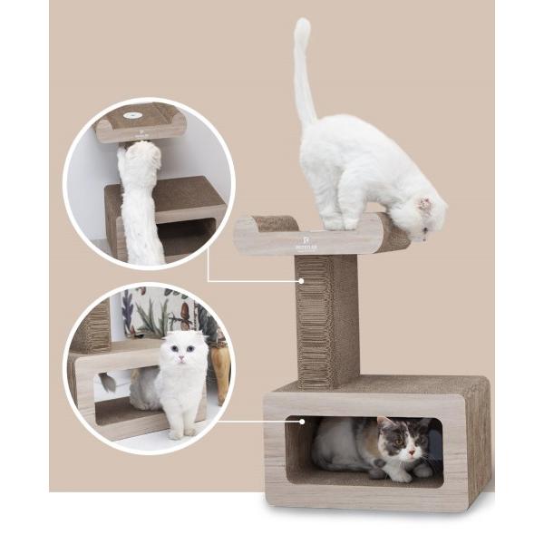 キャットタワー 据え置き スクラッチャー White Edition A おしゃれ かわいい 丈夫 長持ち かんたん組立て ダンボール 猫タワー Petstler 爪とぎ 猫用 Pe 014 Purrbowヤフー店 通販 Yahoo ショッピング