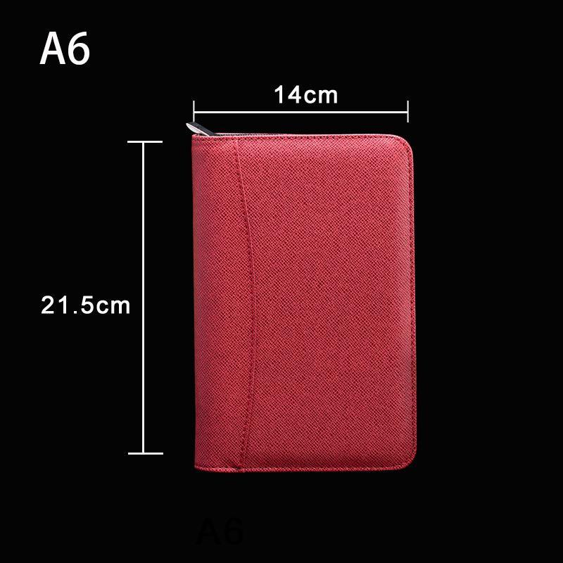 マルチケース手帳カバーA6/A5/B5PUブックカバーファスナー手帳カバー
