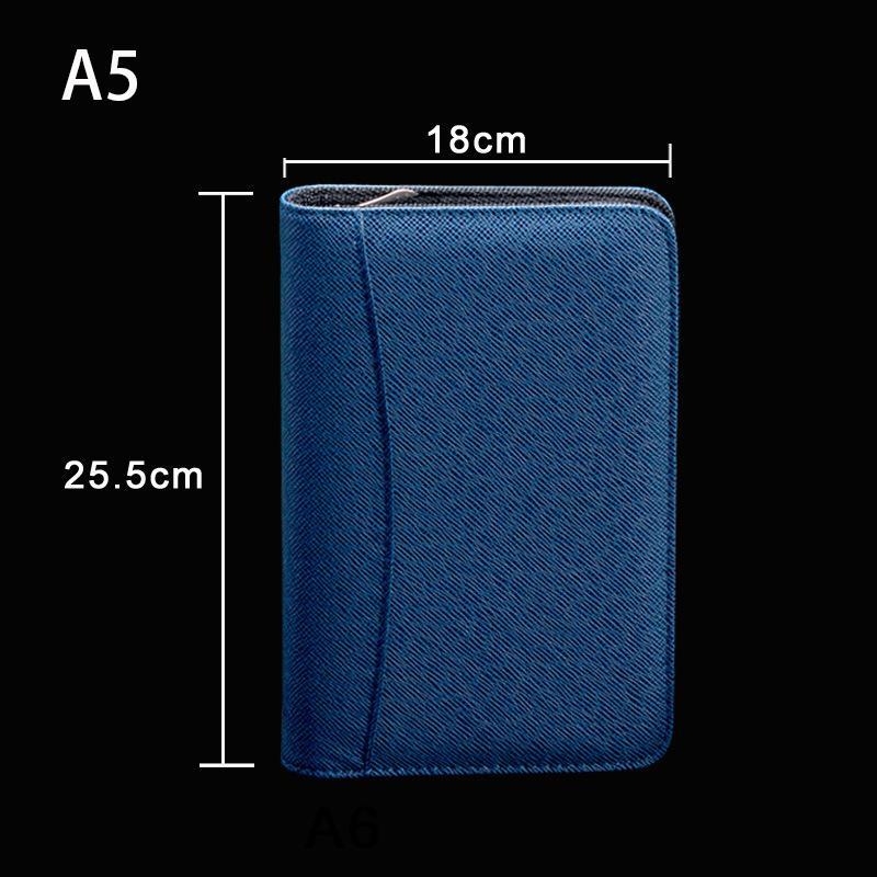 マルチケース手帳カバーA6/A5/B5PUブックカバーファスナー手帳カバー