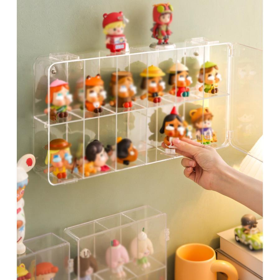 コレクションケース フィギュアケース アクリル 壁掛け 卓上 透明 2段