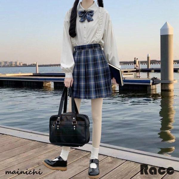 卒業式服スクールチェックスカート高品質 正統派 制服 女子高生 通学