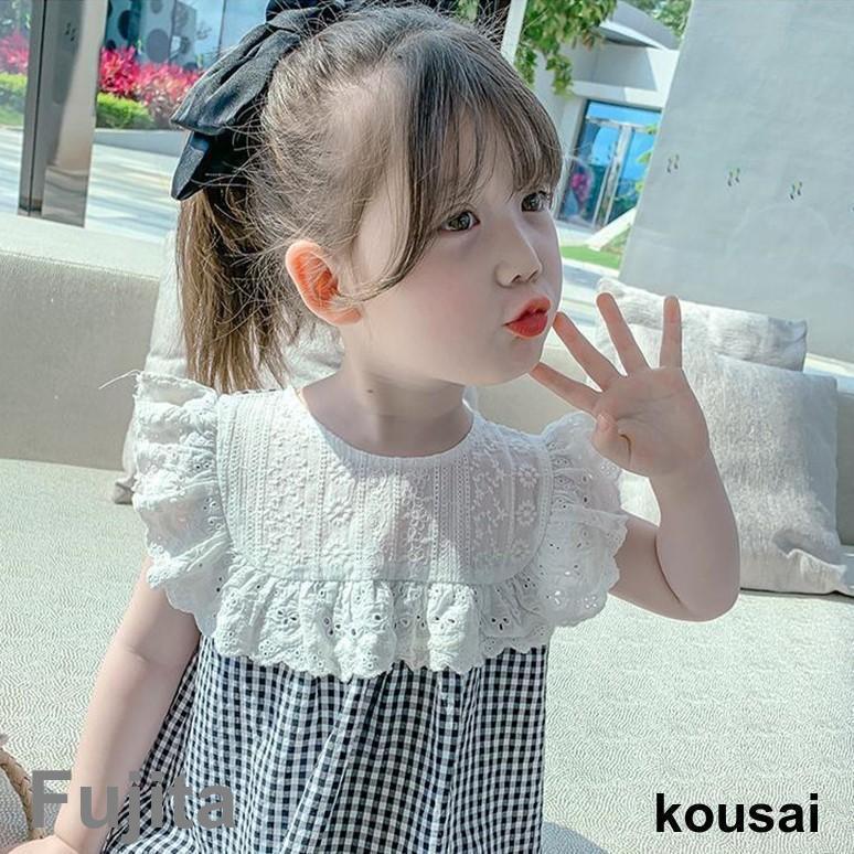 【ナチュラル系】女の子服 まとめ売り キッズ ワンピース 100 ～110 キッズ服 ワンピース ノースリーブ 女の子 チェック柄 90 100
