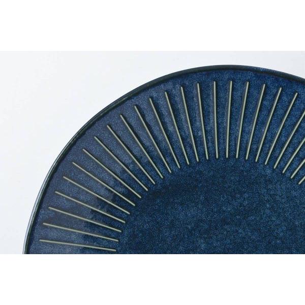美濃焼 インディゴ十草 23cm皿 日本製 : カフェ食器のプチスーベニア