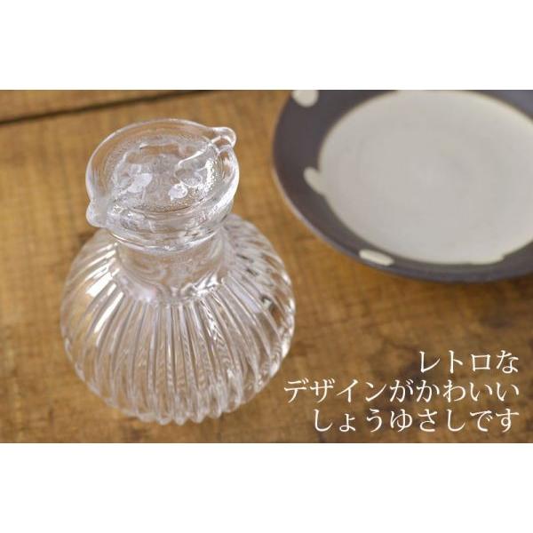 菊型 昔なつかし手作り醤油さし クリア 日本製 : カフェ食器のプチ