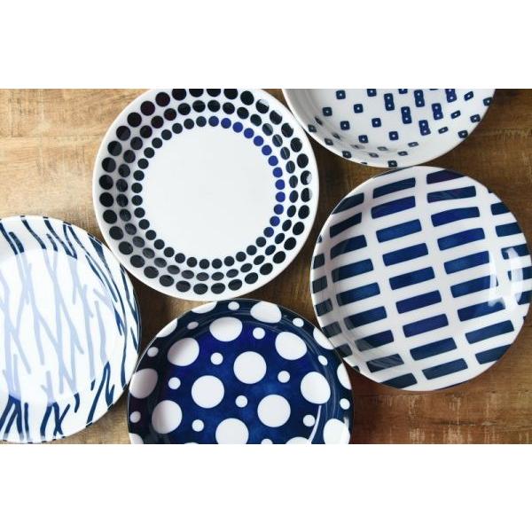 美濃焼 藍ブルー 22cmカレー&パスタ皿 ラウンド　　日本製 |  | 05