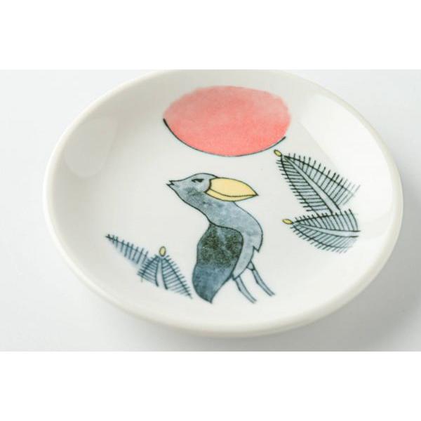 美濃焼 ゆるっと花札豆皿 松とハシビロコウ 日本製 : カフェ食器のプチ