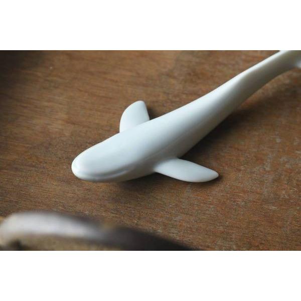 美濃焼 深山(miyama.) waterline くじら Whale カトラリーレスト 青磁　　日本製 |  | 03