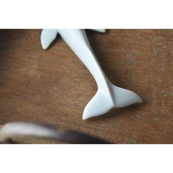 美濃焼 深山(miyama.) waterline くじら Whale カトラリーレスト 青磁　　日本製 |  | 04