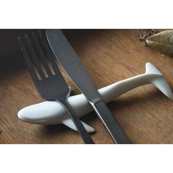 美濃焼 深山(miyama.) waterline くじら Whale カトラリーレスト 青磁　　日本製 |  | 05