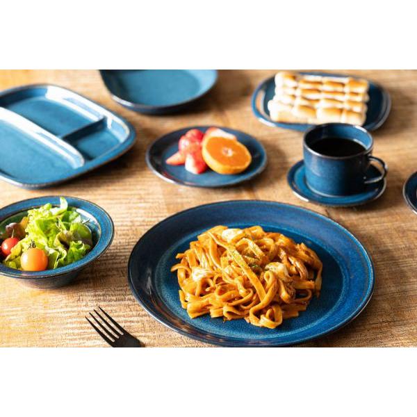 美濃焼 北欧ブルー 深ブルー 27cmプレート H235 日本製 : カフェ食器の