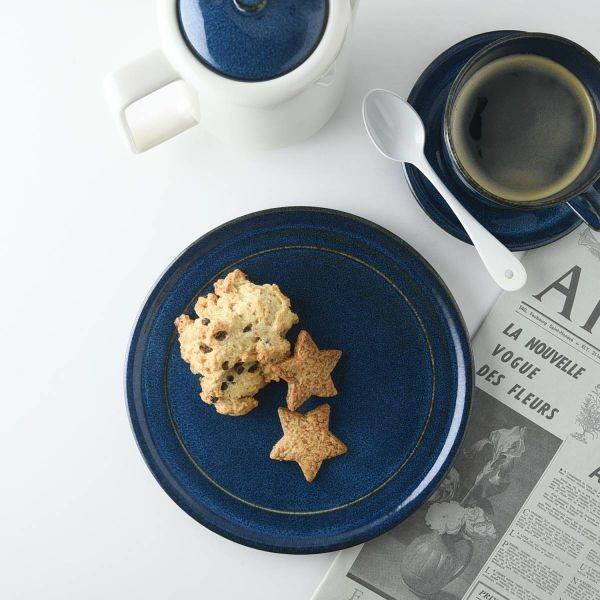 素晴らしい価格 美濃焼 北欧ブルー 最高品質の 深ブルー ケーキ皿 日本製 19cm中皿