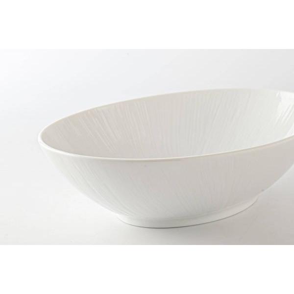 美濃焼 深山(miyama.) creaseクリース 25cm楕円カレー皿 白磁 日本製
