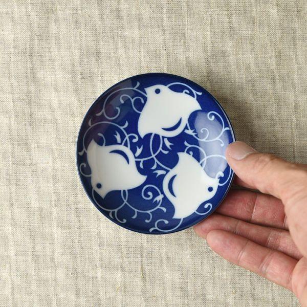美濃焼 千鳥づくし 9.5cm豆皿 唐草千鳥 日本製 : カフェ食器のプチ
