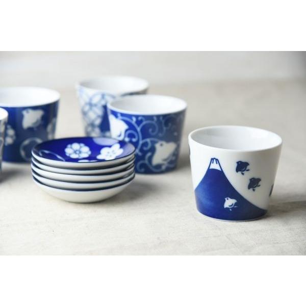 美濃焼 千鳥づくし そば猪口 波千鳥 日本製 : カフェ食器のプチ