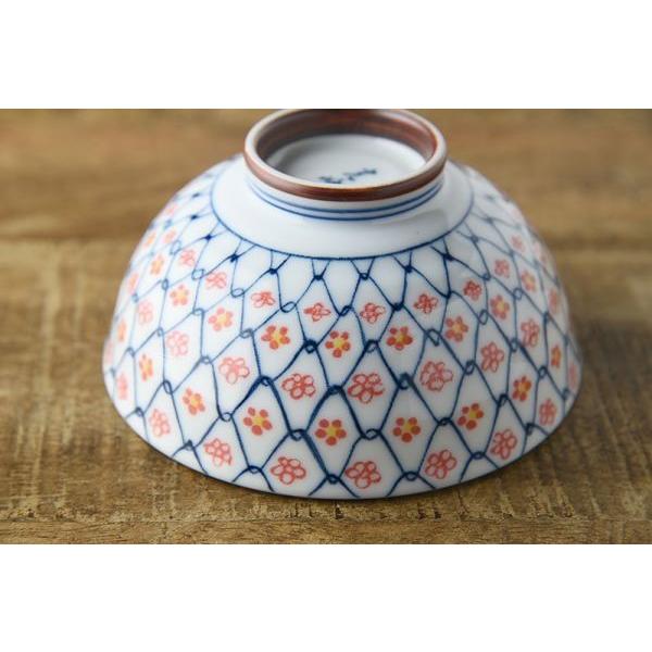 新品2点セット　美濃焼　ちりめん小花　11.5cm　茶碗　赤 美濃焼 ちりめん小花 11.5cm茶碗 赤 日本製 : カフェ食器のプチ