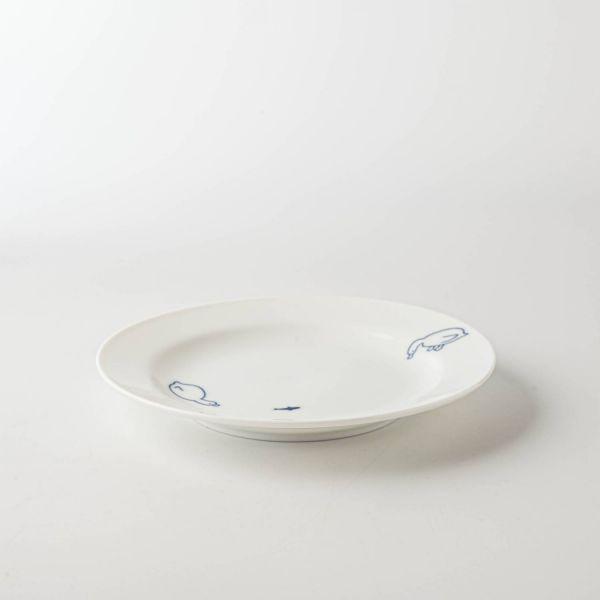 美濃焼 水中たんけん アヒル 16.5cmリムプレート 日本製 : カフェ食器