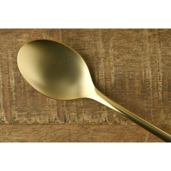 燕三条 レトロエレガンテ マットゴールド デザートスプーン 日本製