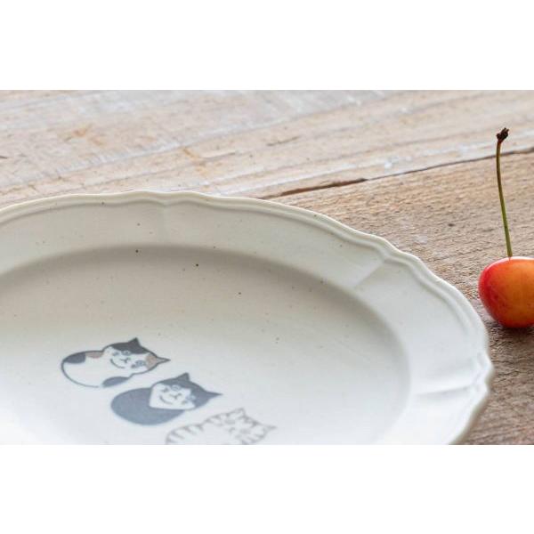美濃焼 箱入りギフトSHICHITA シチタ 猫トリオ 17cmレリーフ皿 5