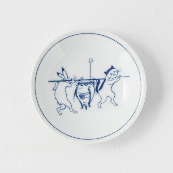 美濃焼 猫 シチタ 鳥獣戯画・猫 10cm小皿 壺　　日本製 |  | 02