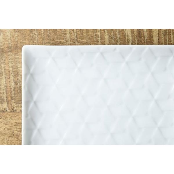 美濃焼 小田陶器 旅籠(Hatago) 網代17cm角皿 白　　H21 日本製 |  | 03