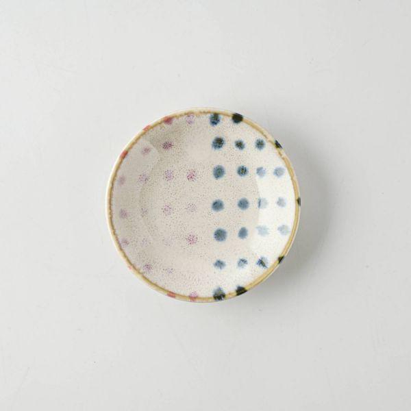 美濃焼 ブラッシュカラー small plate 手ぬぐい豆絞 9 cm　　日本製 |  | 01