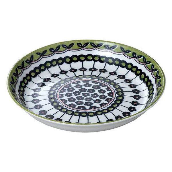 新品2点セット　ポタリーフィールド　パスタ皿　スープカレー皿　ラインフラワー ポタリーフィールド ラインフラワー スープカレー皿 22.5cm 日本製