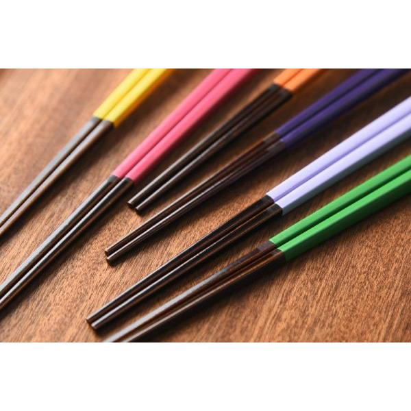 若狭塗り にっぽん伝統色箸 山吹色(やまぶきいろ)　　日本製 |  | 03