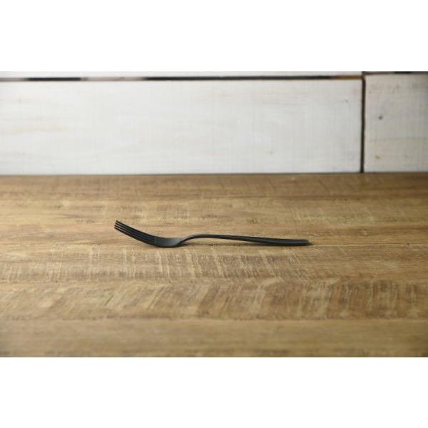 燕三条 ラヴァストーン マットブラックカトラリー デザートフォーク(ダメージ加工)　　日本製 |  | 01