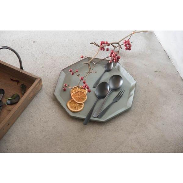 燕三条 ラヴァストーン マットブラックカトラリー デザートフォーク(ダメージ加工)　　日本製 |  | 06