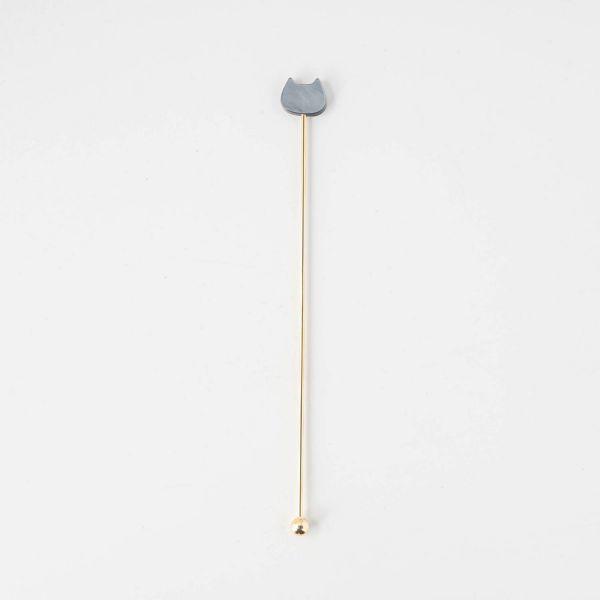 燕三条 ネコ アクリルカトラリー マーブル クロマドラー　　日本製 |  | 01