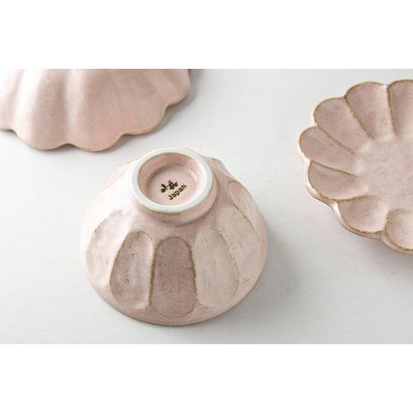 美濃焼 カネコ小兵製陶所 リンカ (輪花) 11cm茶碗 桃練 日本製