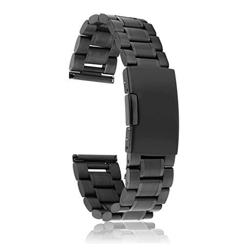 腕時計 ベルト 20mm 直カン式  ブラック ステンレス製 交換ベルト 腕時計ベルト 時計バンド｜putikadenichiba｜02